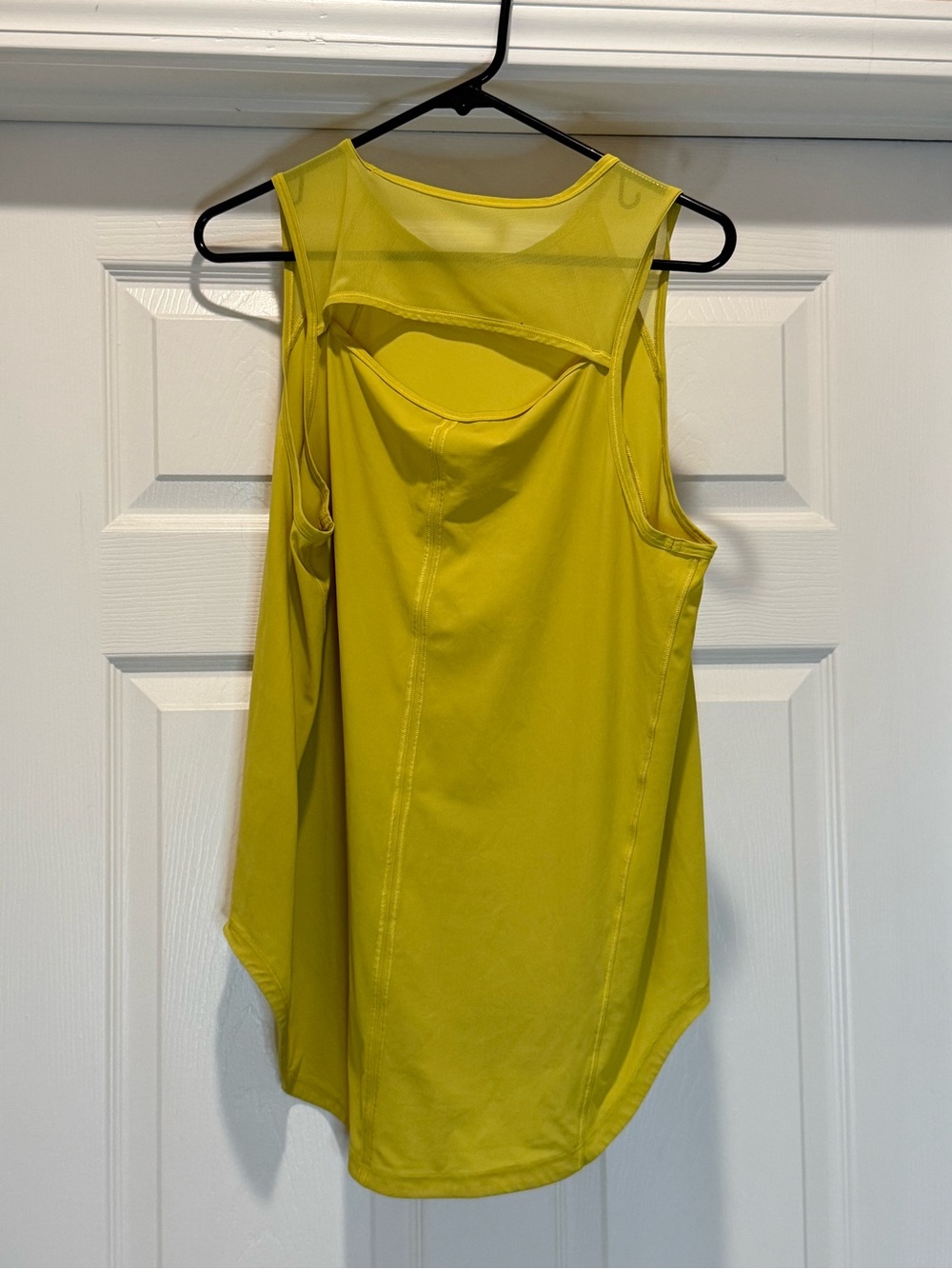 Lululemon Sculpt Tank Top size 10 muted yellow, flat/dull yellow - green hue